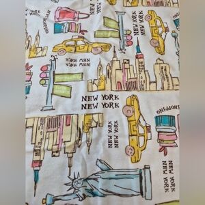 NYC Flannel Fabric 1 Yard Joann Novelty Print Statue Liberty Taxi Quilting
